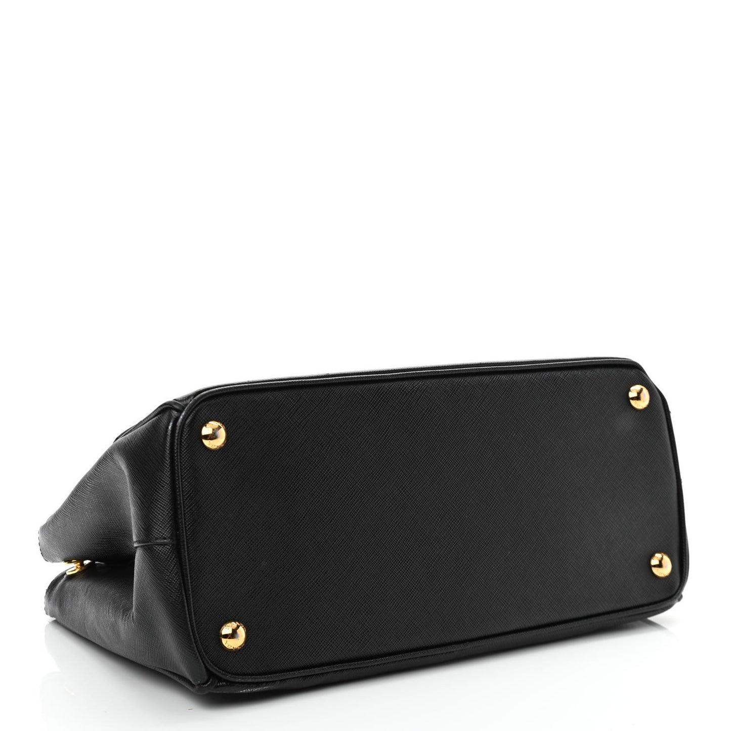 Saffiano Small Galleria Double Zip Tote Black
