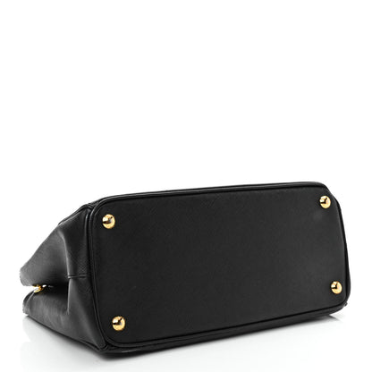 Prada Saffiano Small Galleria Double Zip Tote Black 3 of 13