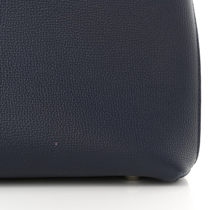 Burberry Derby Calfskin Vintage Check Medium Banner Tote Regency Blue 14 of 14