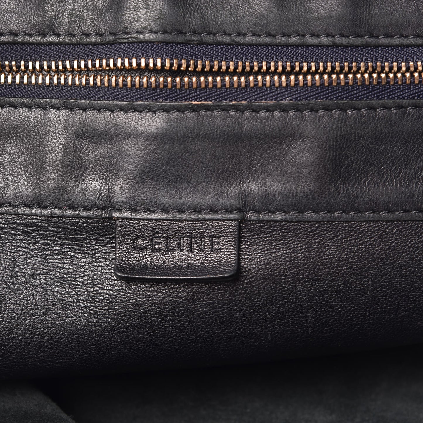 Grained Calfskin Horizontal Cabas Black