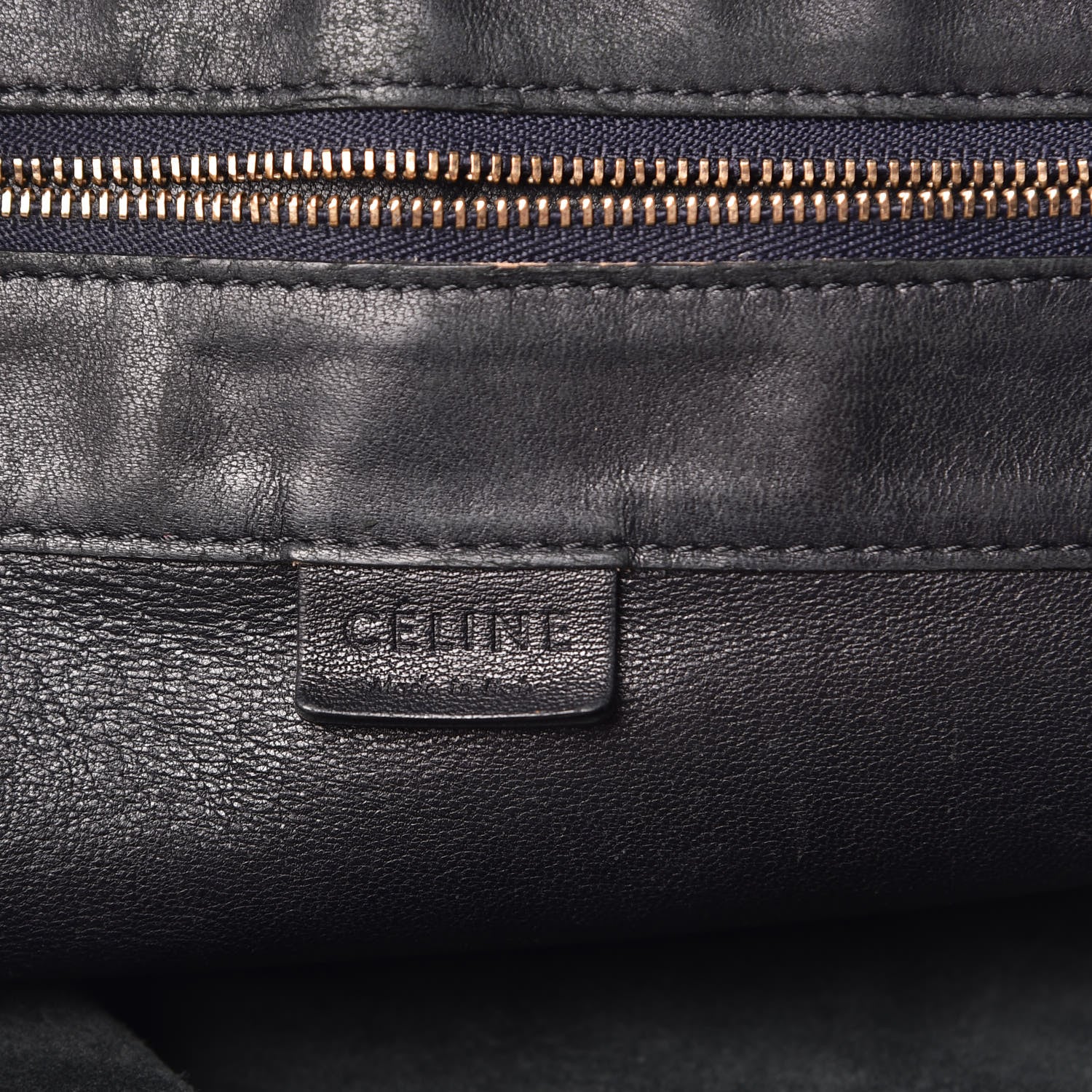 Celine Grained Calfskin Horizontal Cabas Black 7 of 18