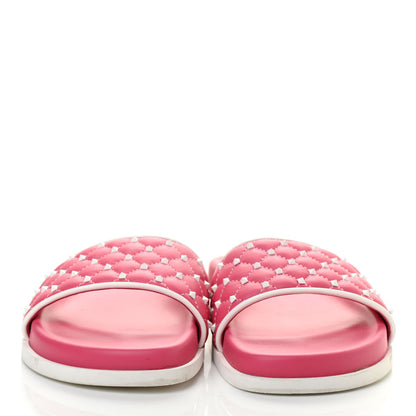 Valentino Garavani Nappa Free Rockstud Spike Slide Sandals 40 Shadow Pink 2 of 7