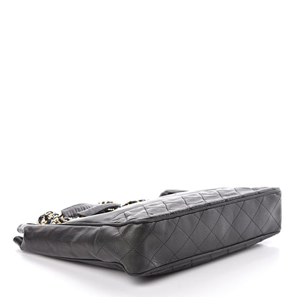 Chanel Lambskin Quilted Shopping Tote Black 4 of 15