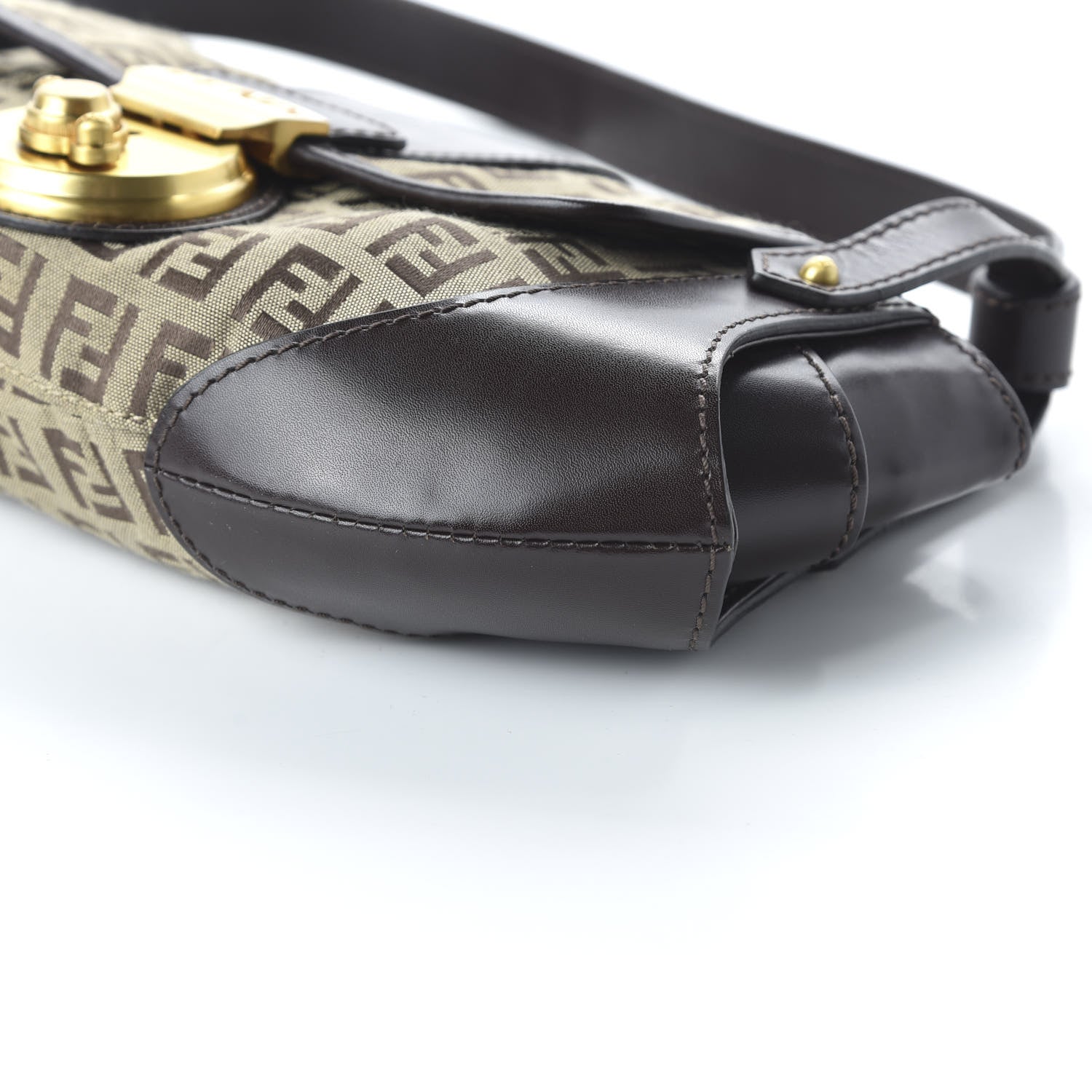 Fendi Zucchino Cuoio Ingrassato Compilation Hobo Panna Salvia Moro 9 of 10