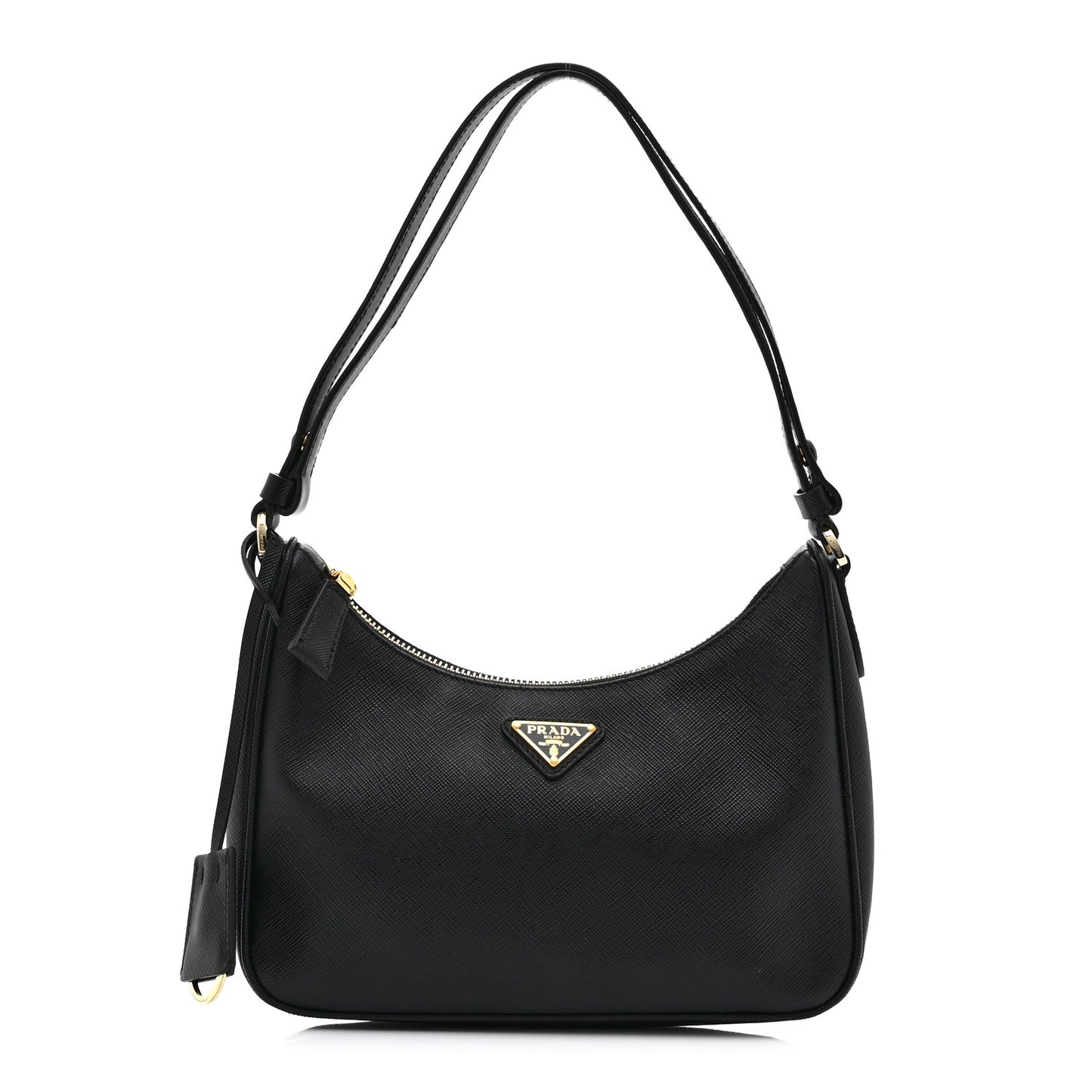 Saffiano Lux Mini Re-Edition Shoulder Bag Black