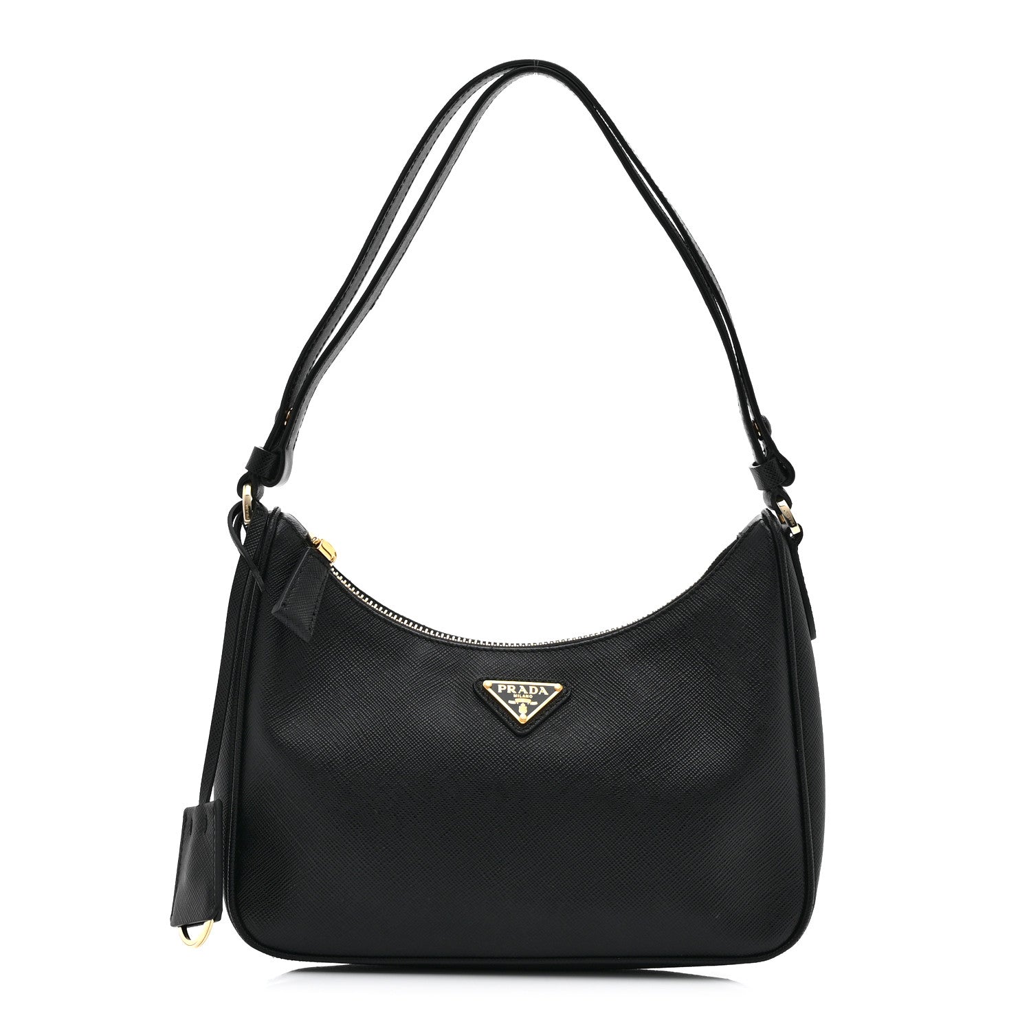 Prada Saffiano Lux Mini Re-Edition Shoulder Bag Black 1 of 10