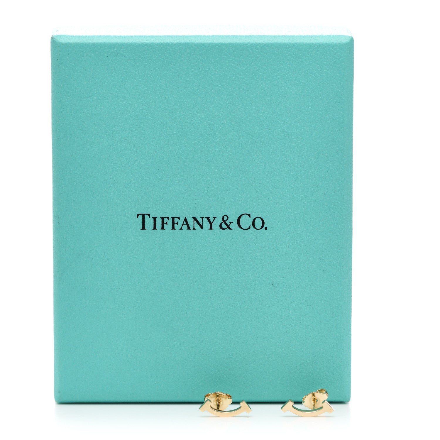 Tiffany 18K Yellow Gold T Smile Stud Earrings 6 of 6