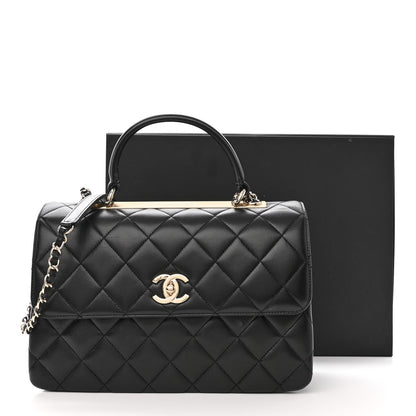 Chanel Lambskin Quilted Medium Trendy CC Flap Dual Handle Bag Black 13 of 13