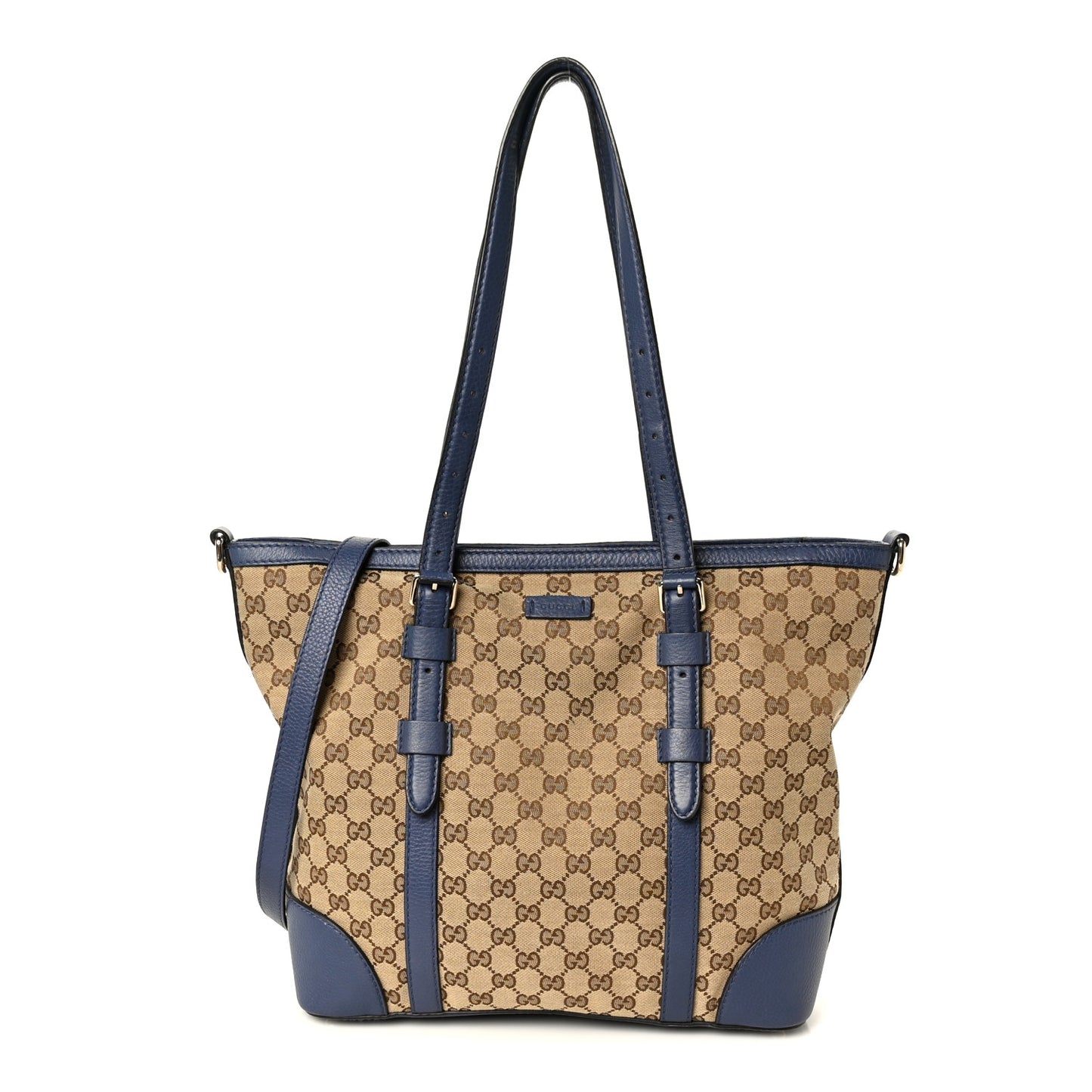 Monogram Cellarius Calfskin Tote Beige Ebony Blue
