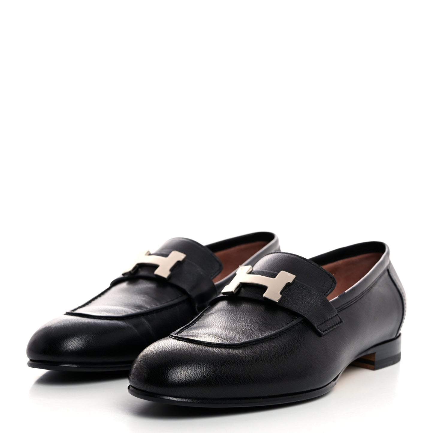 Goatskin Womens Paris Loafers 37 Black