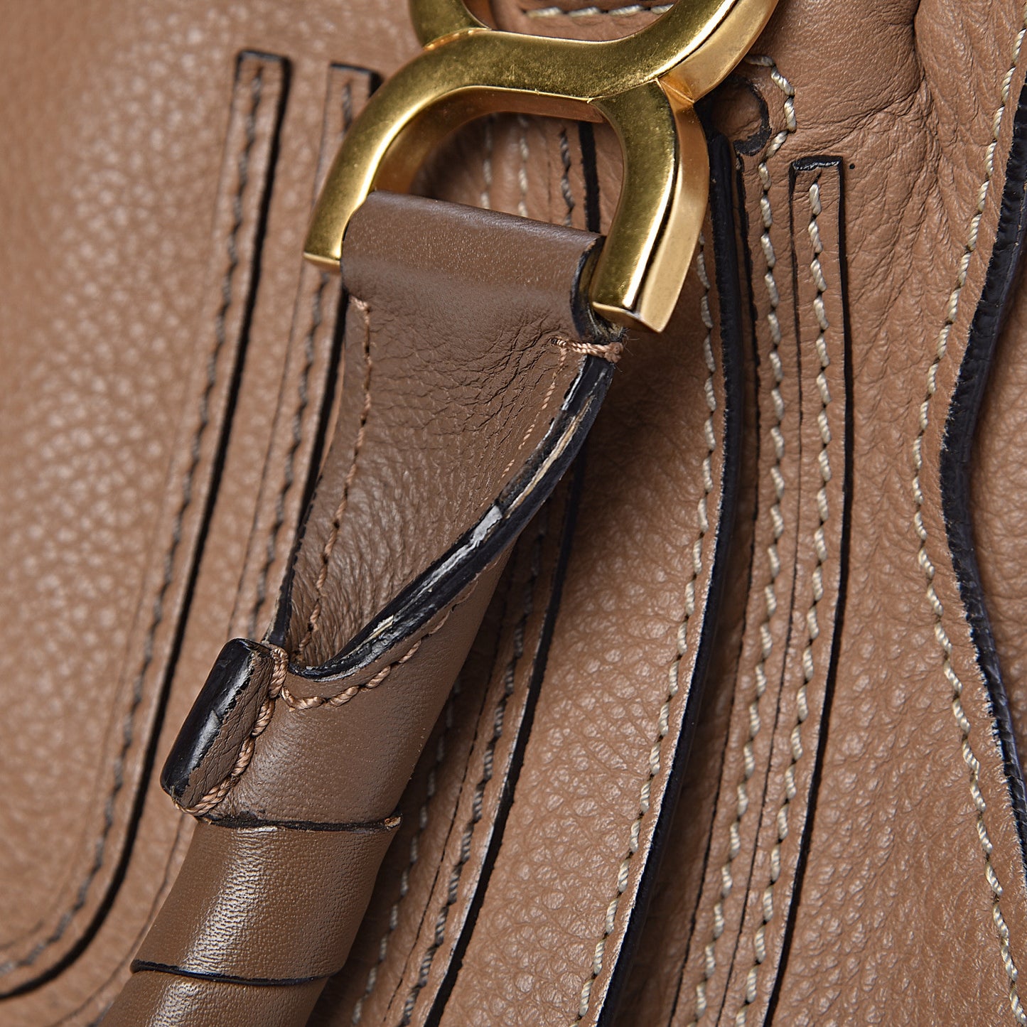 Calfskin Small Marcie Satchel Nut