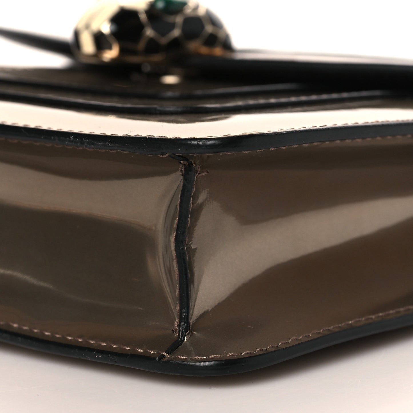 Metallic Calfskin Serpenti Forever Crossbody Bag Bronze