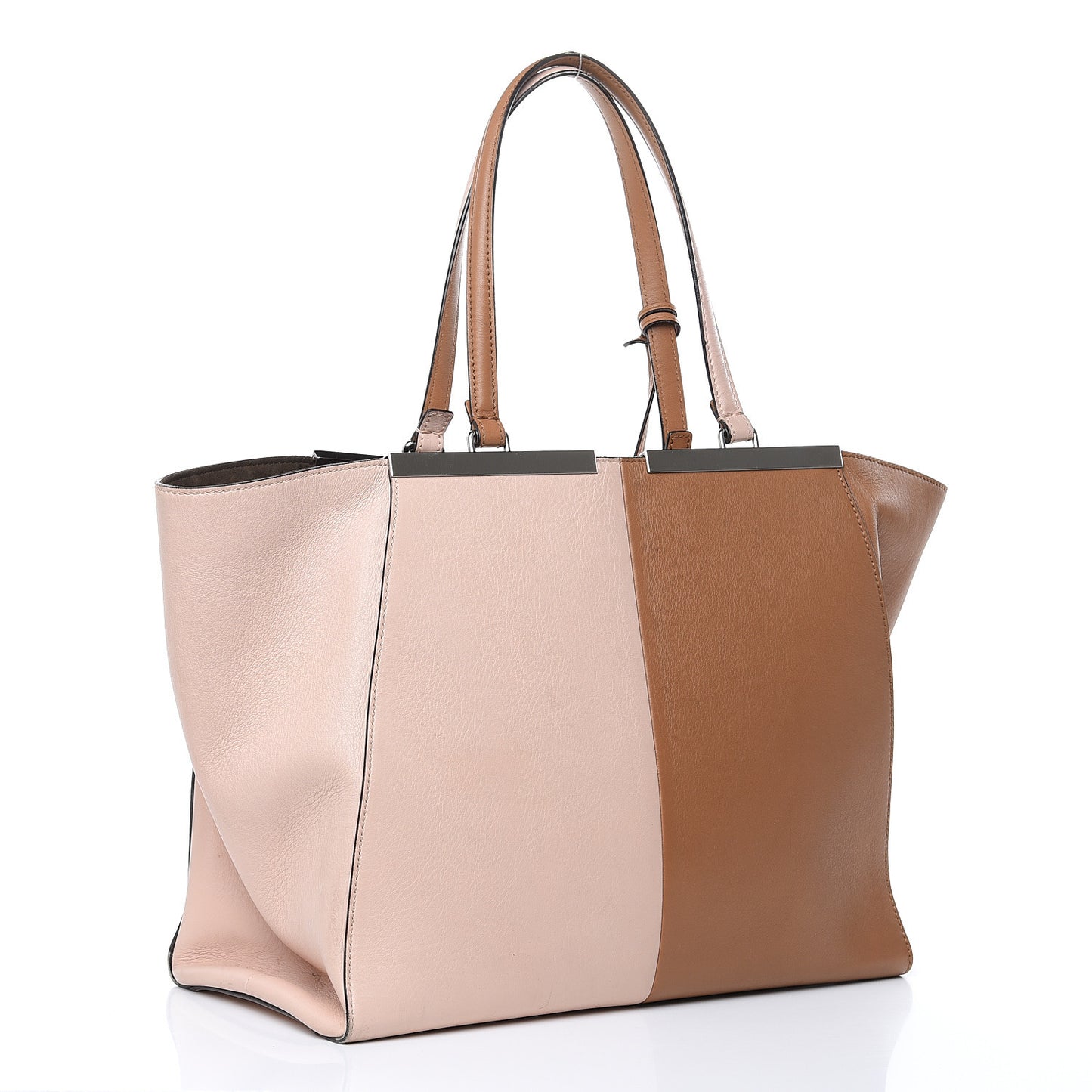 Vitello Bi-Color Large 3Jours Tote Orzo Rosa Plaster
