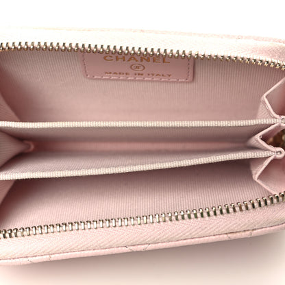 Chanel Caviar Quilted Zip Coin Purse Light Pink 5 of 9