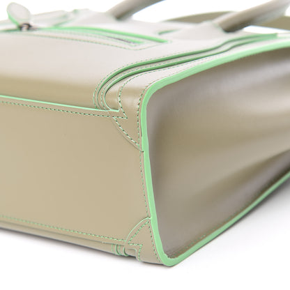 Celine Satin Calfskin Nano Debossed Luggage Light Khaki 6 of 11