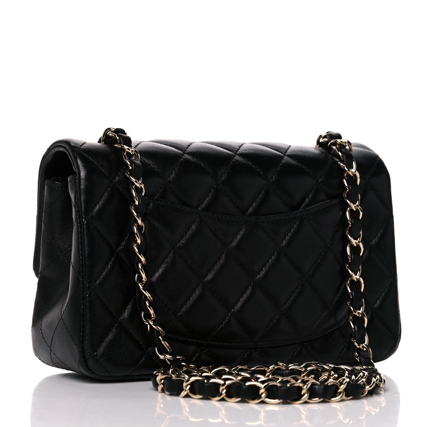 Chanel Lambskin Quilted Mini Rectangular Flap Black 3 of 11