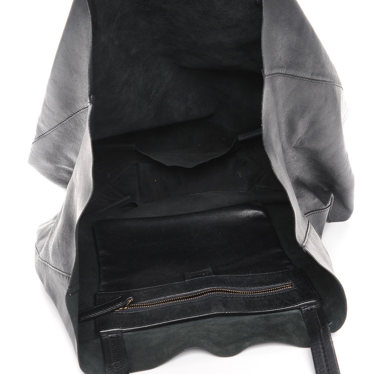 Lambskin Horizontal Cabas Black