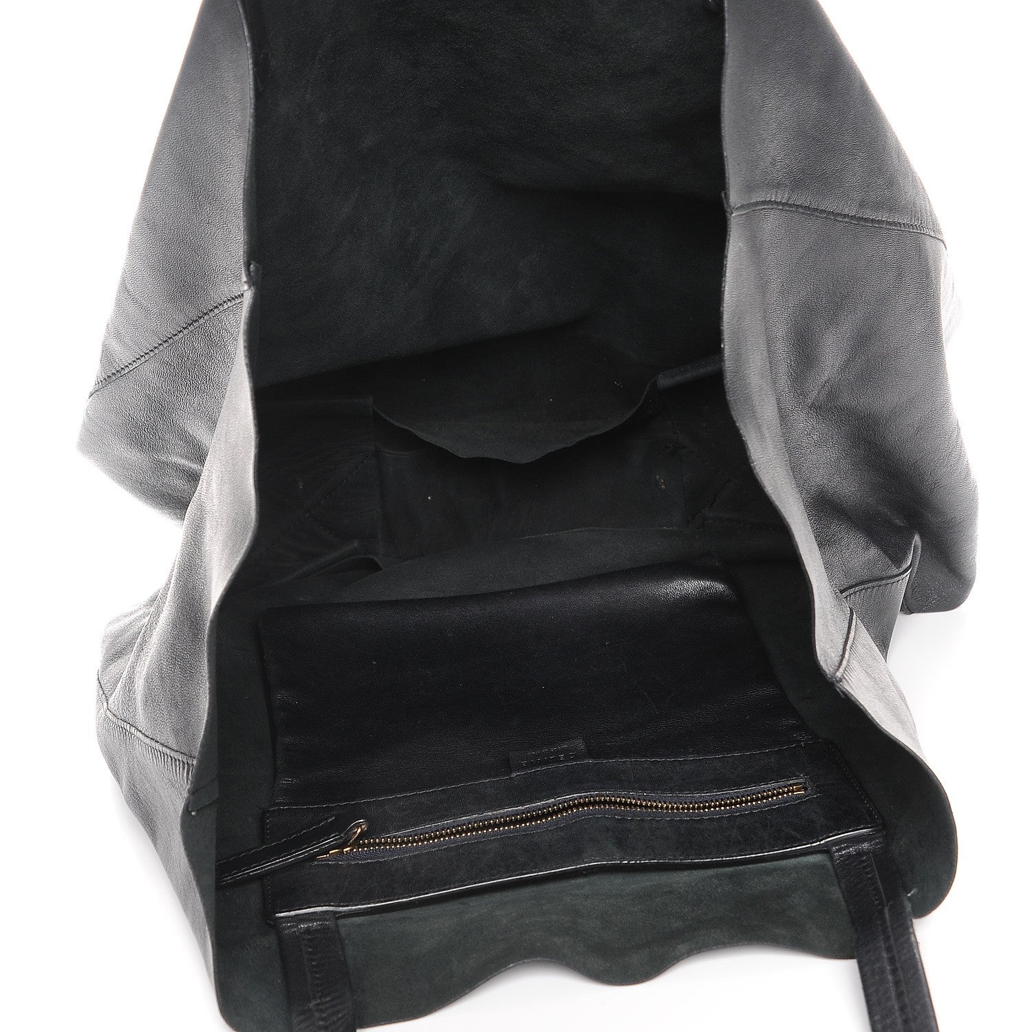 Celine Lambskin Horizontal Cabas Black 5 of 17