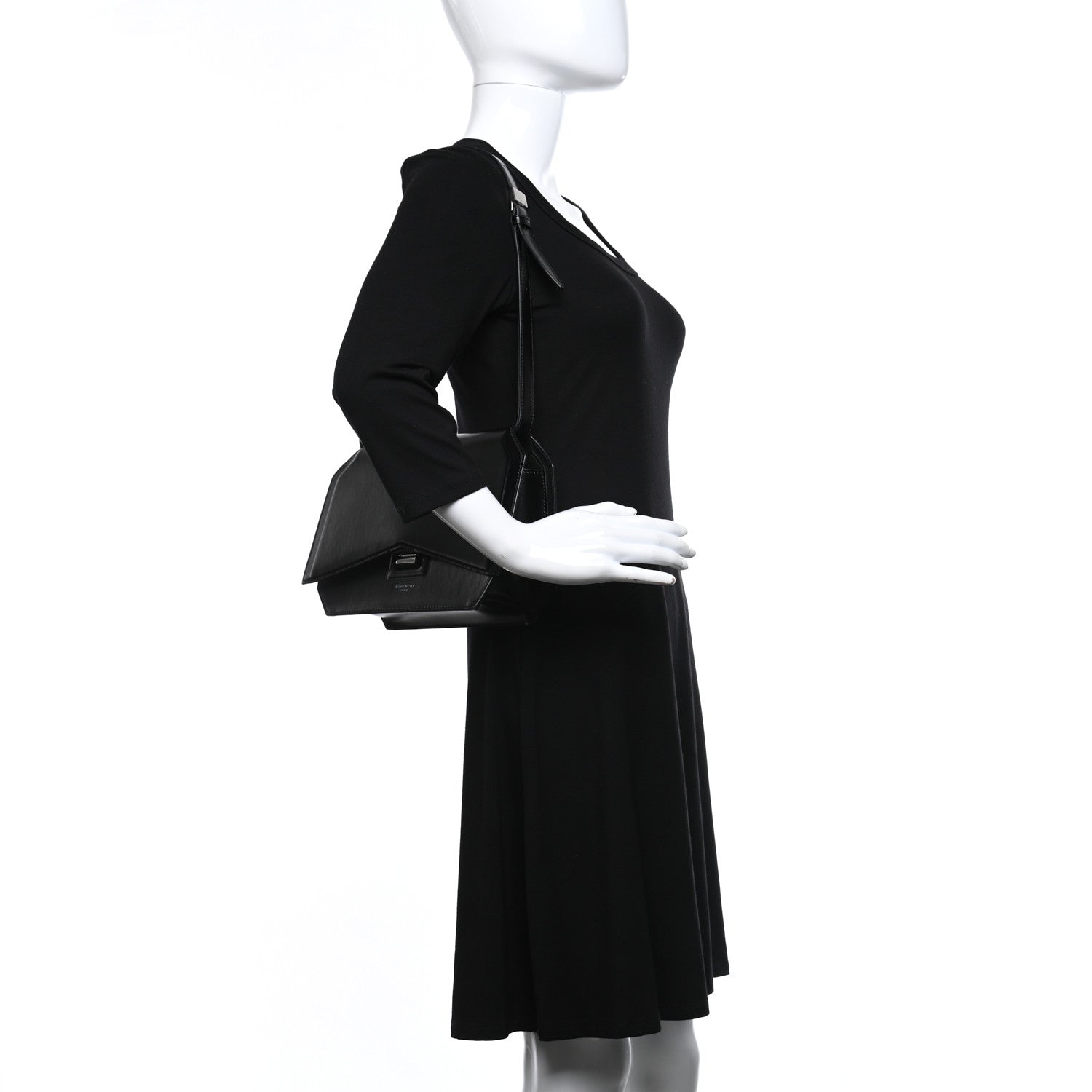 Givenchy Calfskin Medium Bow Cut Shoulder Bag Black 2 of 7
