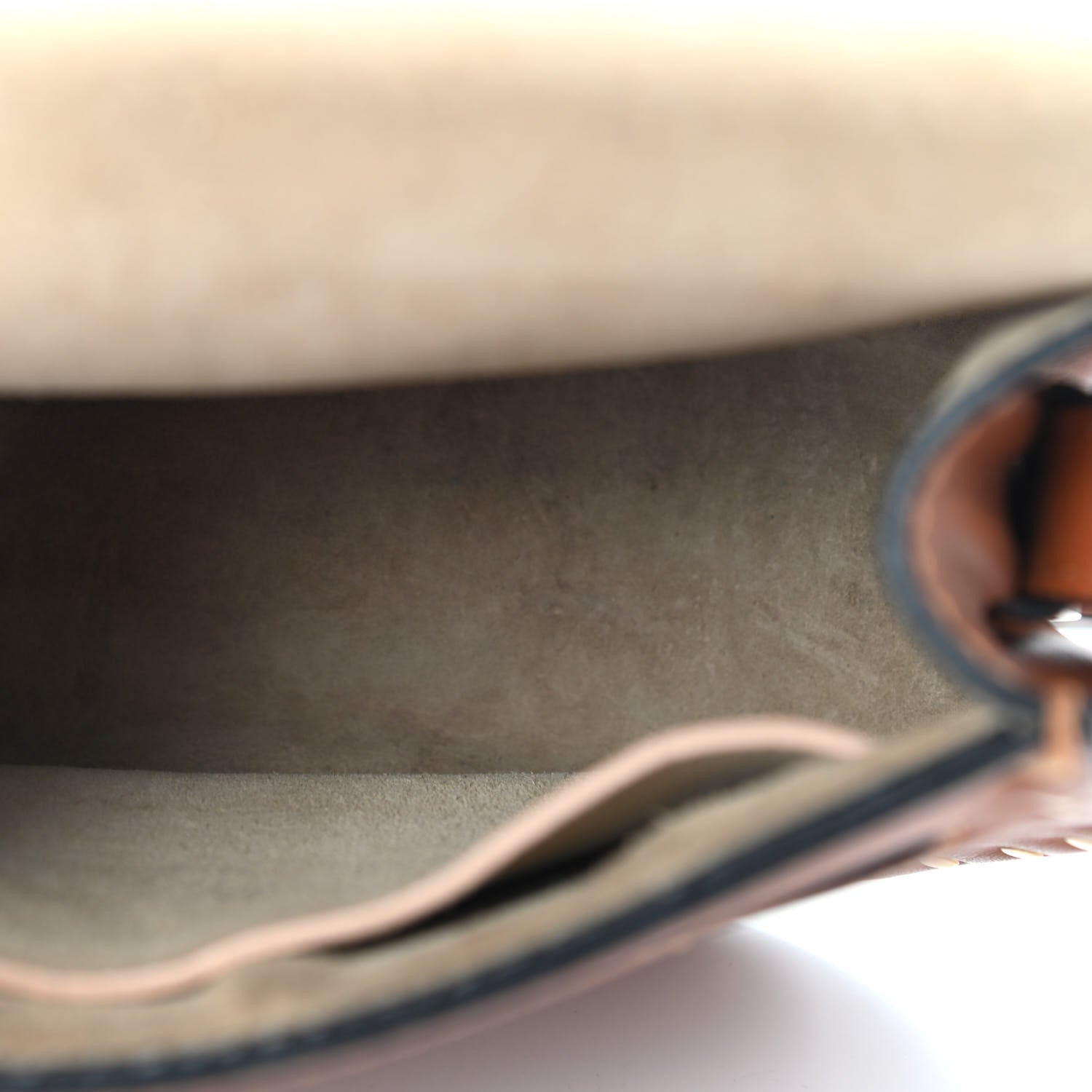 Chloe Calfskin Studded Mini Marcie Round Crossbody Bag Caramel 5 of 9