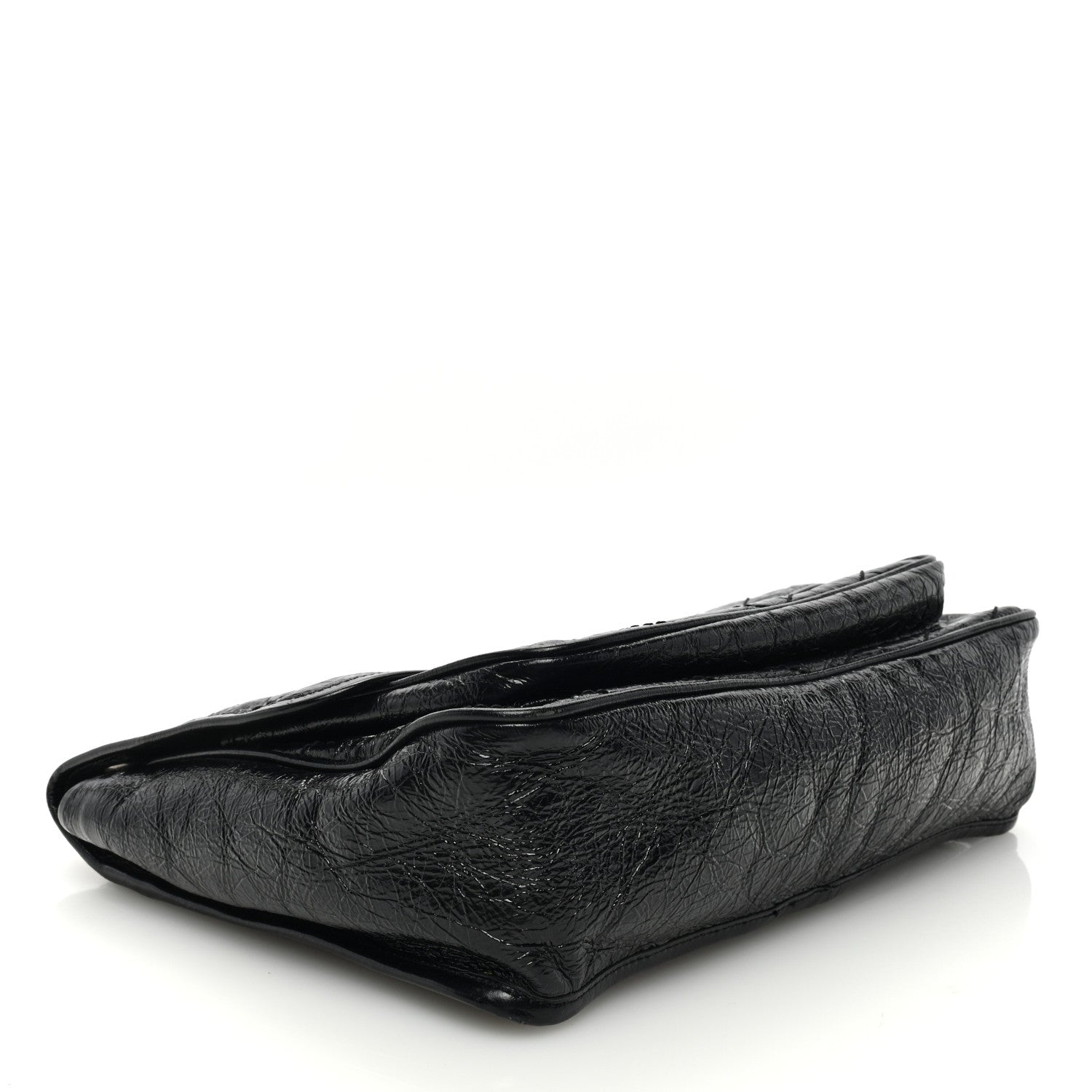 Saint Laurent Crinkled Calfskin Matelasse Monogram Large Niki Chain Satchel Black 4 of 9