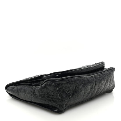 Saint Laurent Crinkled Calfskin Matelasse Monogram Large Niki Chain Satchel Black 4 of 9