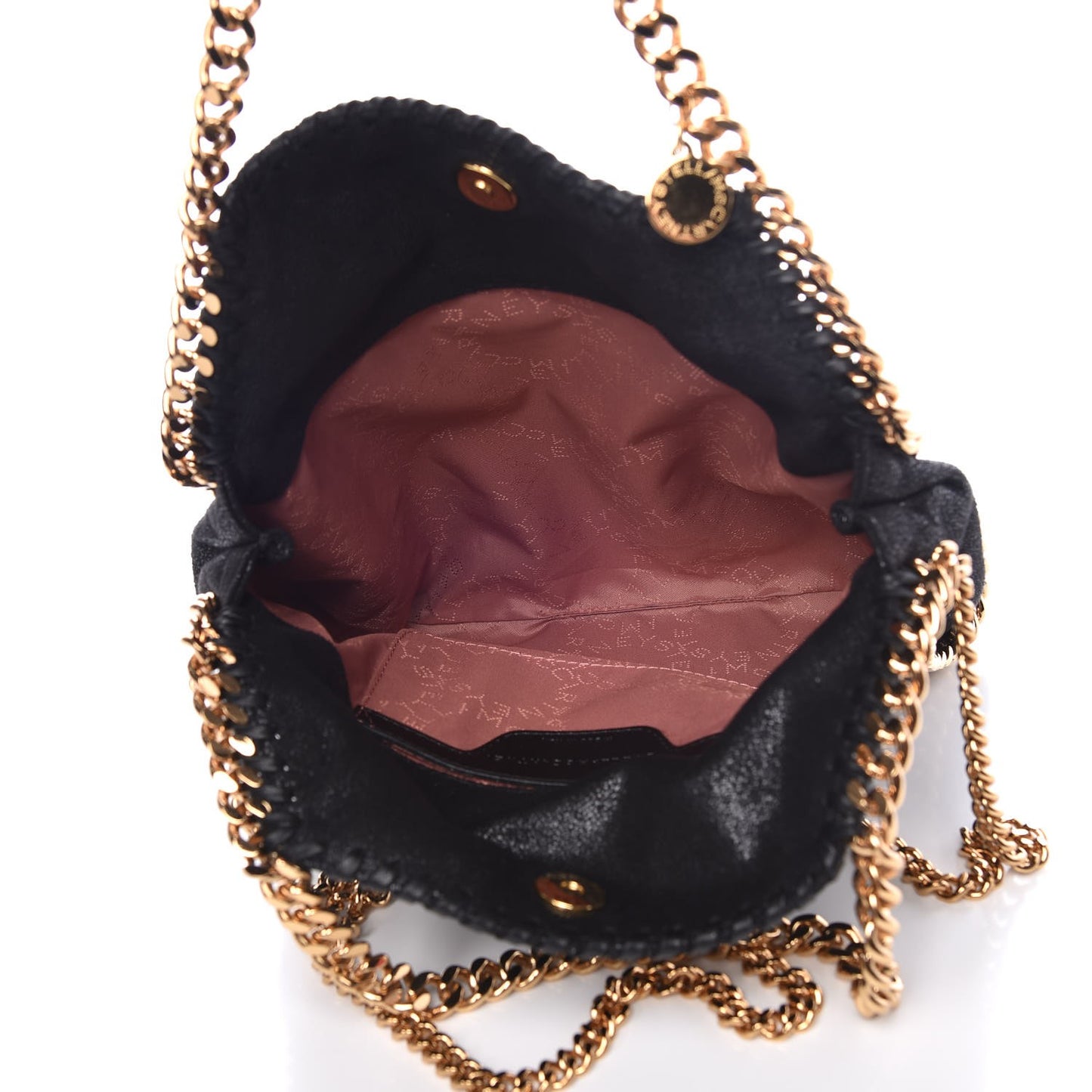 Shaggy Deer Mini Falabella Fold Over Tote Black
