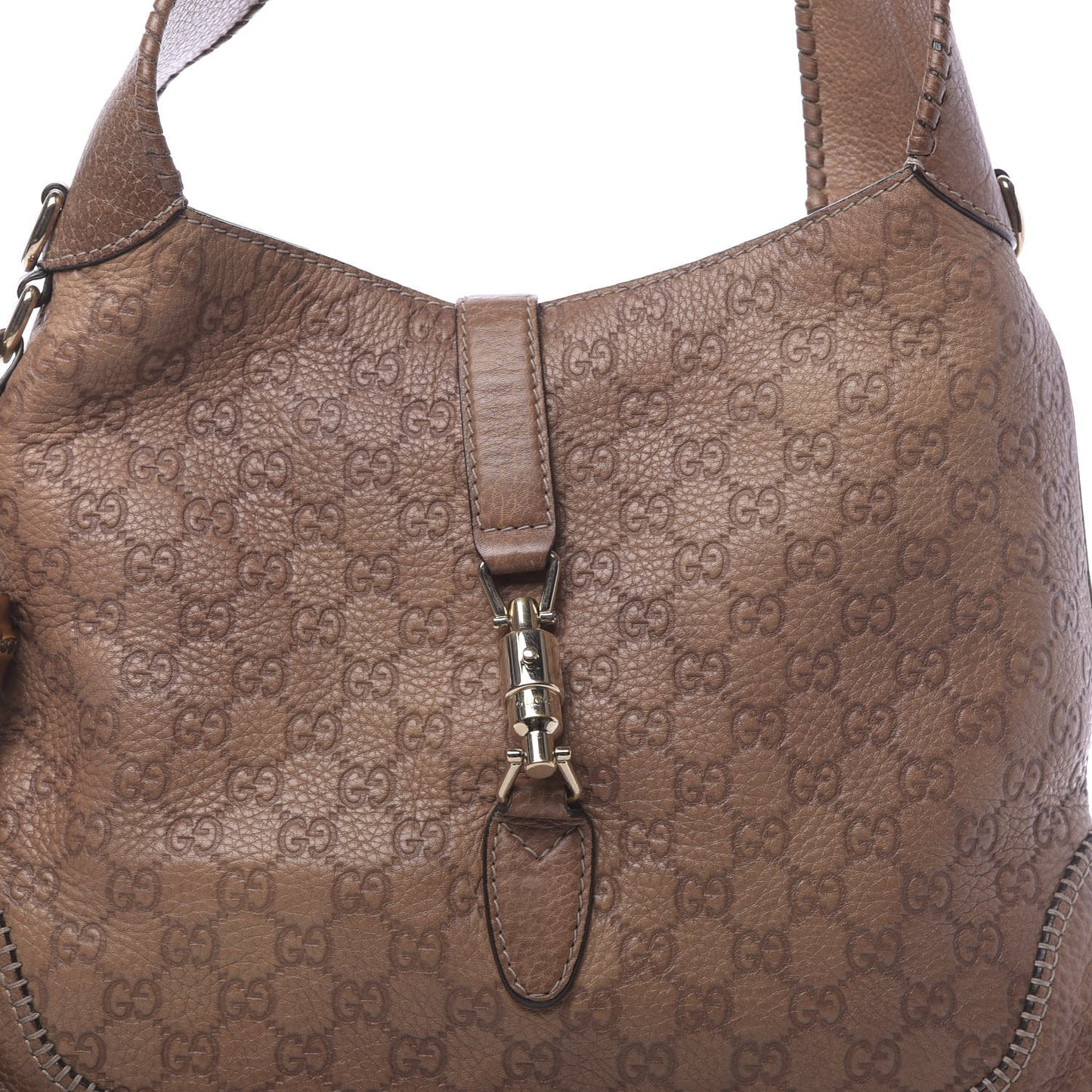 Guccissima Old Libeccio Medium New Jackie Hobo Old Naturale