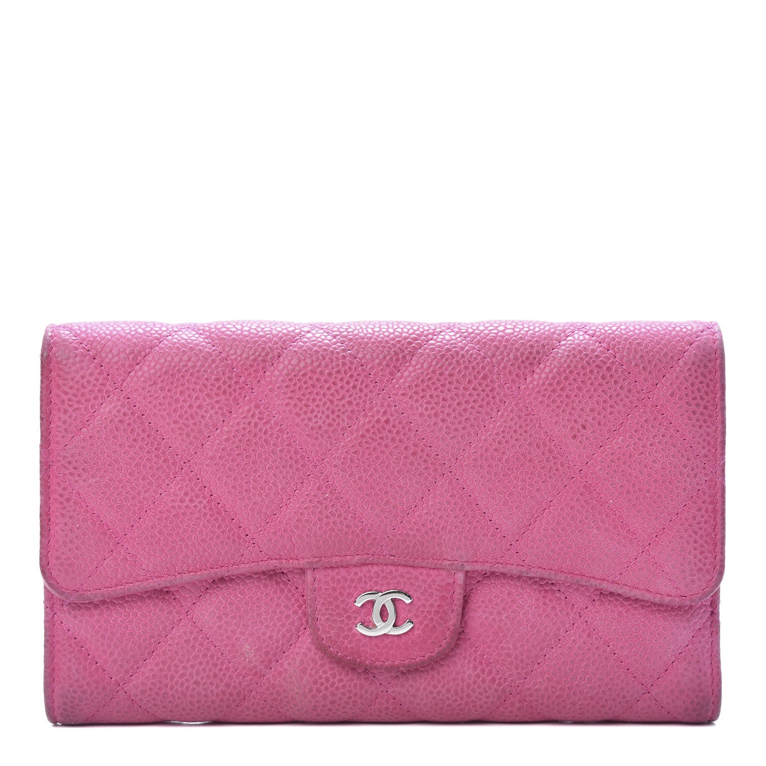 Chanel Iridescent Caviar Quilted Large Flap Wallet Pink 1 of 18