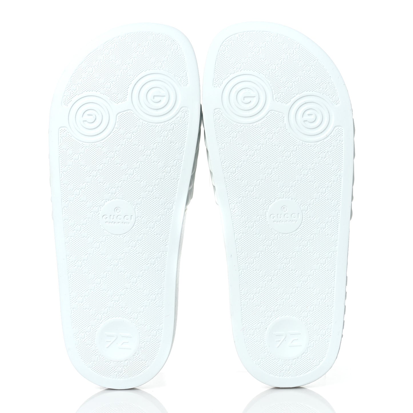 Rubber Matelasse Womens Slide Sandals 35 Great White