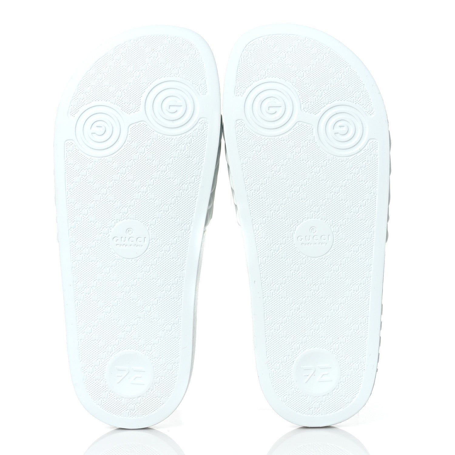 Gucci Rubber Matelasse Womens Slide Sandals 35 Great White 5 of 8