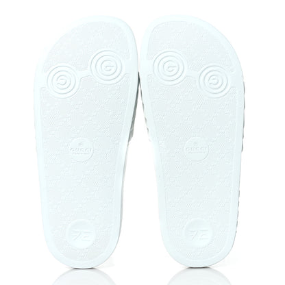 Gucci Rubber Matelasse Womens Slide Sandals 35 Great White 5 of 8