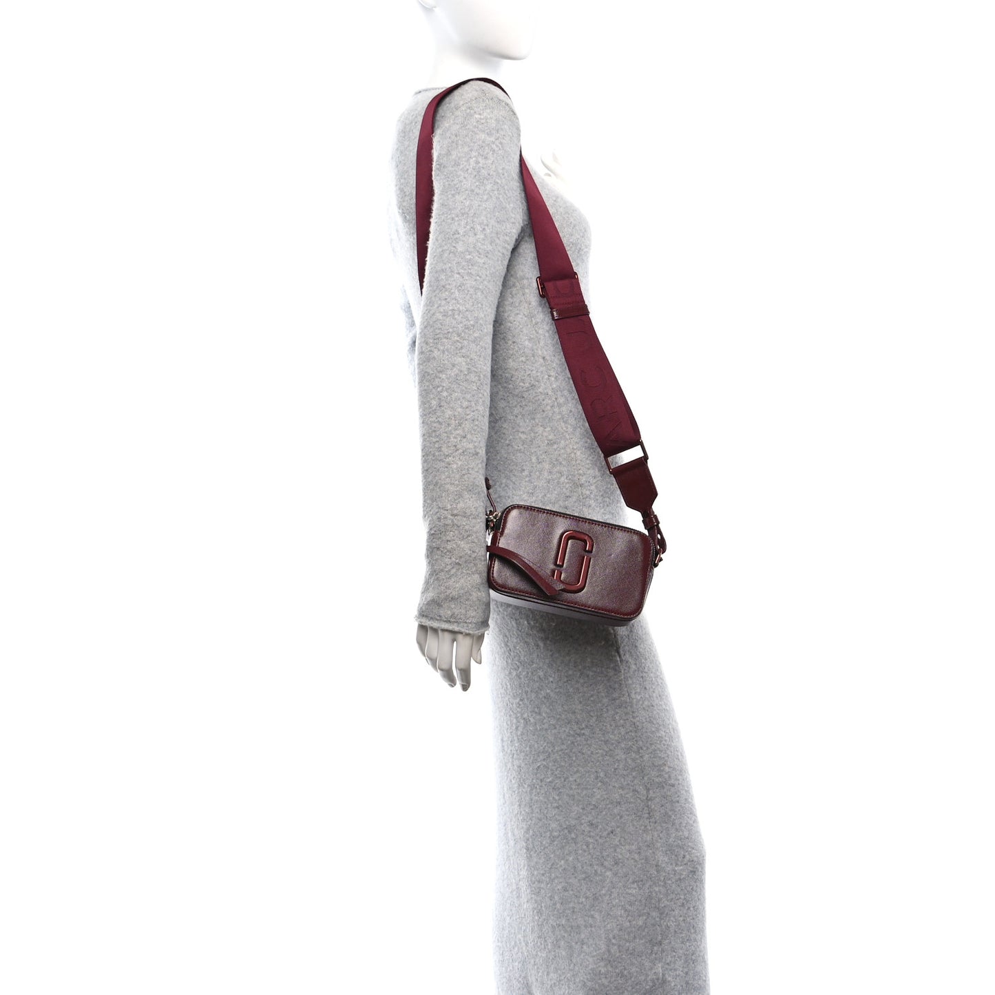 Saffiano Snapshot Camera Bag Burgundy
