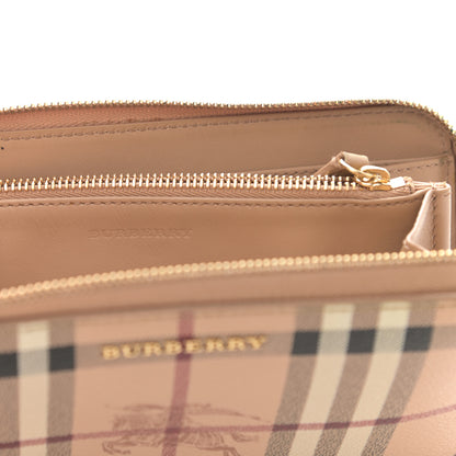 Burberry Haymarket Check Large Ziggy Zip Around Wallet Beige 6 of 9