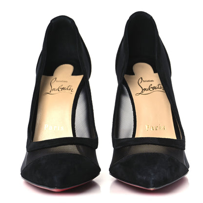 Christian Louboutin Veau Velours Rete Galativi 100 Pumps 37.5 Black 3 of 9
