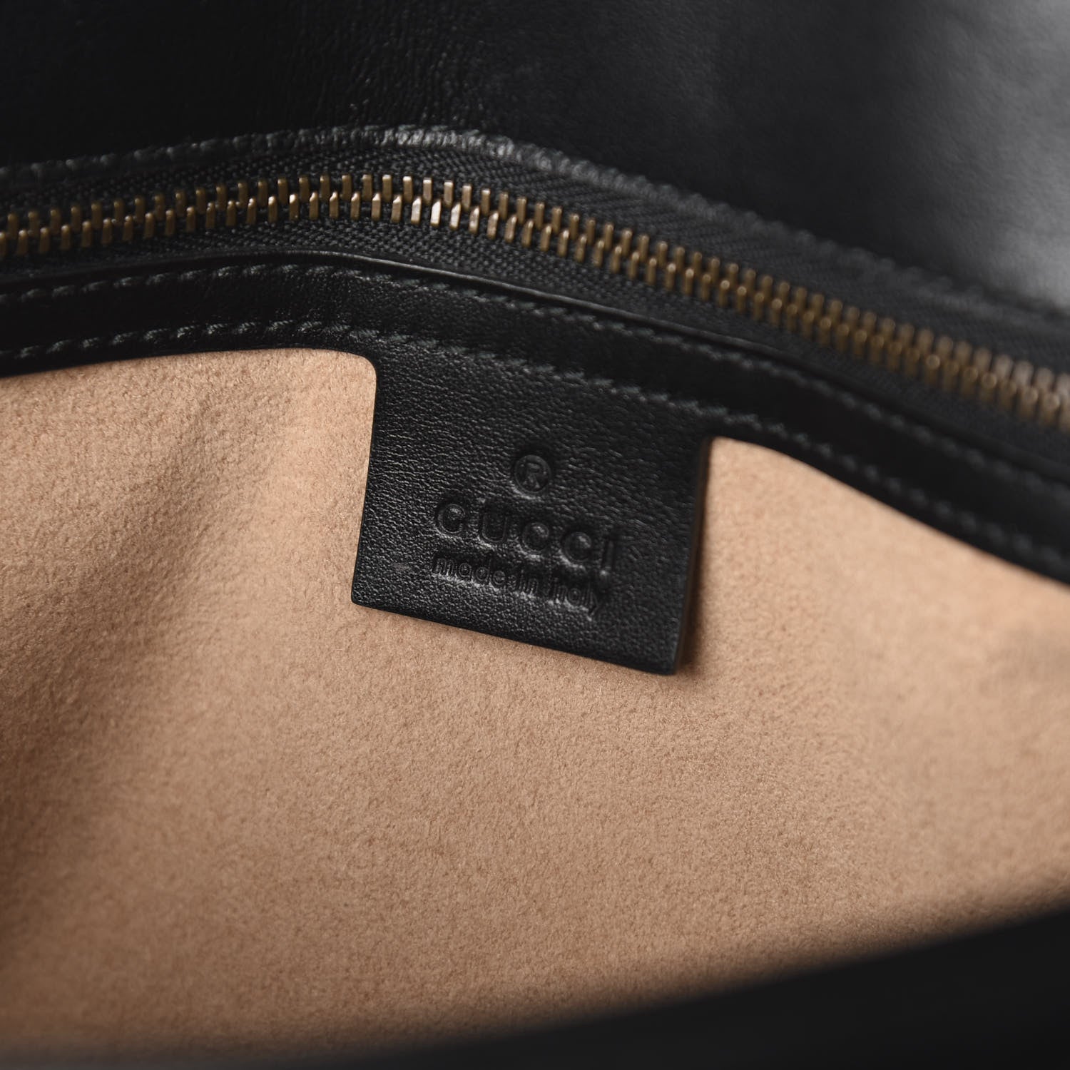 Gucci Calfskin Matelasse Small GG Marmont Shoulder Bag Black 7 of 9