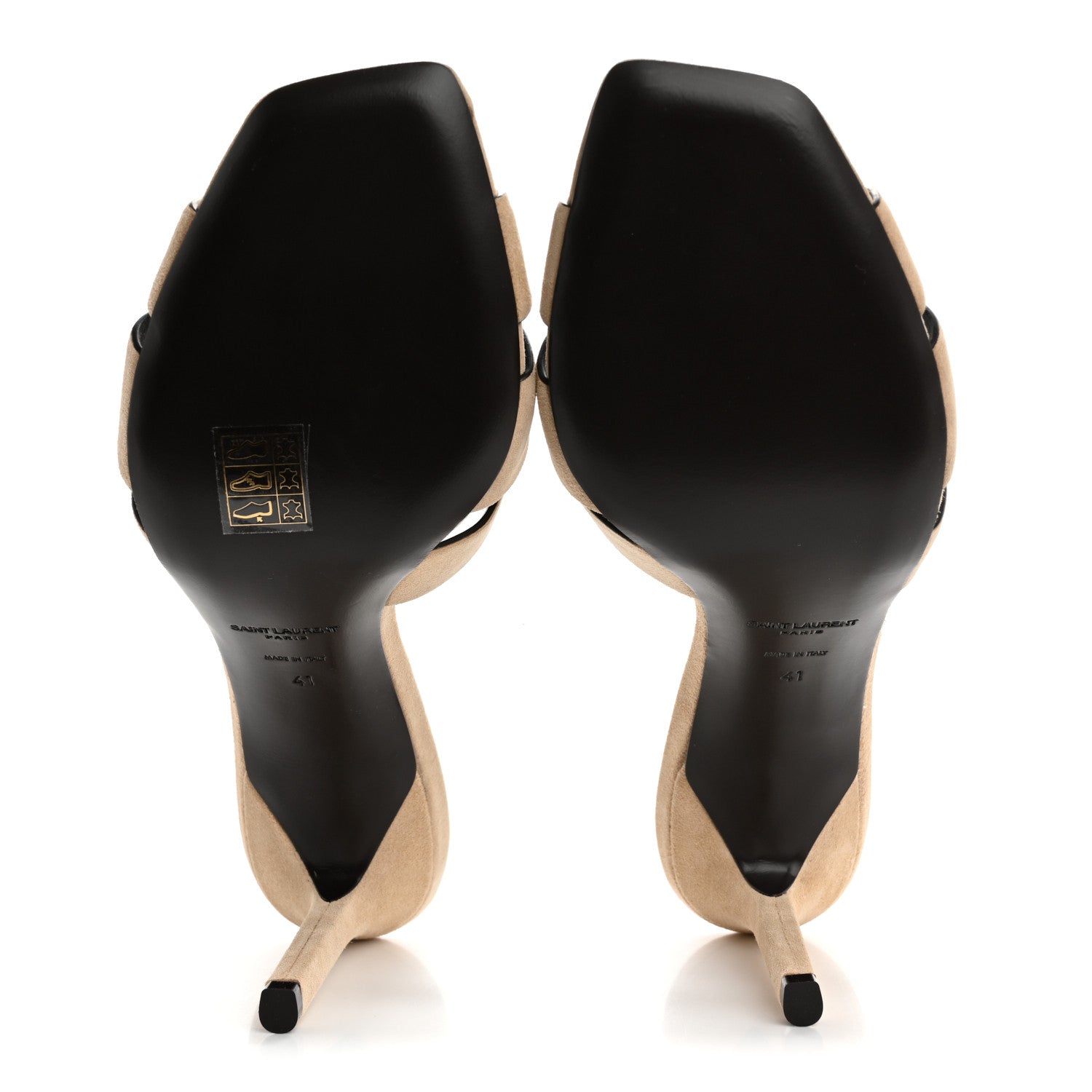 Saint Laurent Suede Tribute 85 Slide Sandals 41 Sand 6 of 10