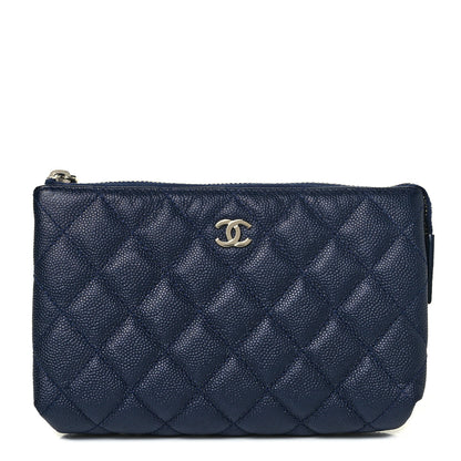 Chanel Caviar Quilted Small Pouch Navy 1 of 10