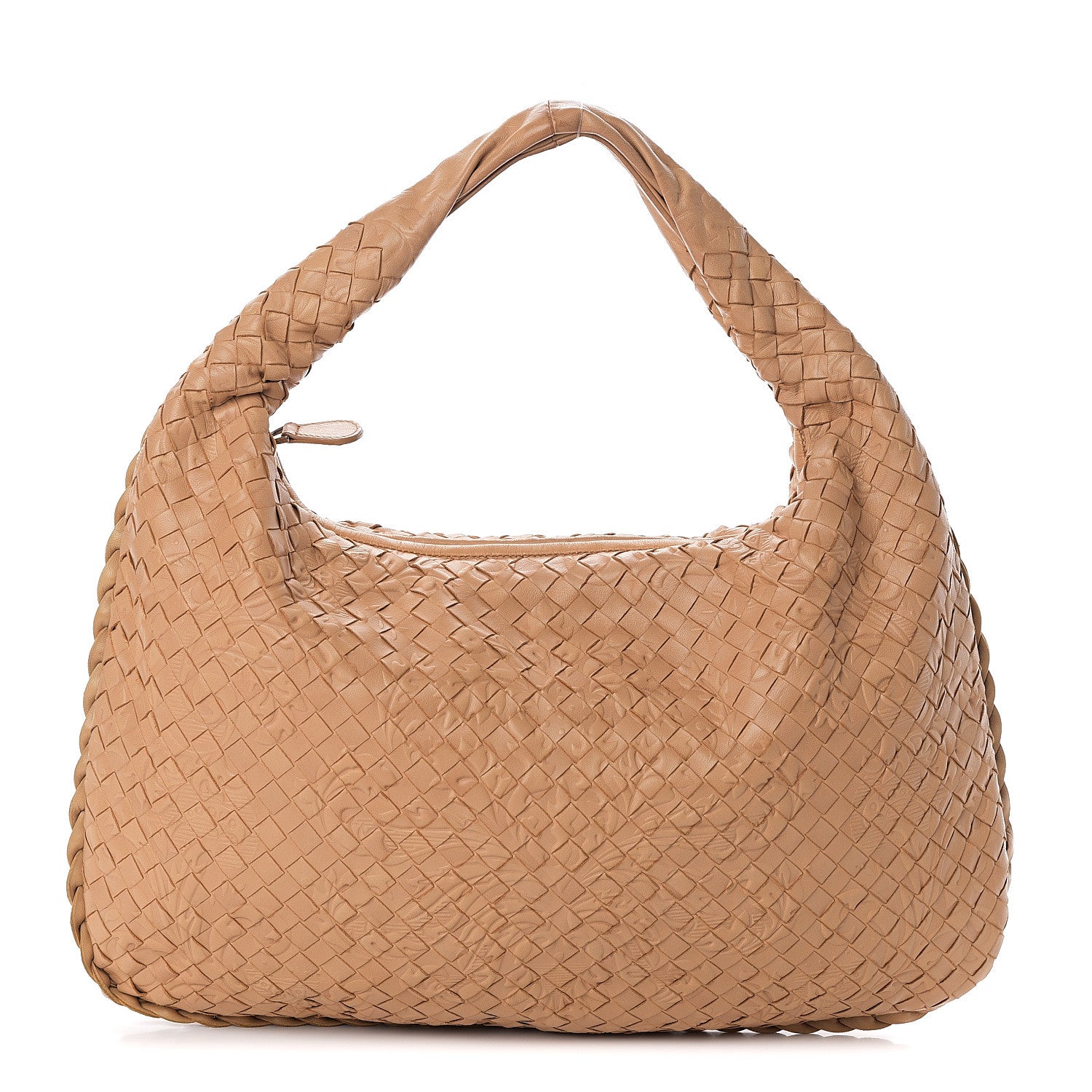 Bottega Veneta Nappa Intrecciato Embossed Medium Veneta Hobo Camel 1 of 8