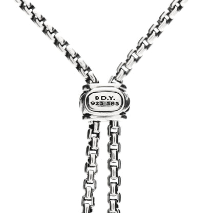 David Yurman Sterling Silver 14K Yellow Gold Blue Topaz Lapis Lazuli Renaissance Tassel Necklace 4 of 5