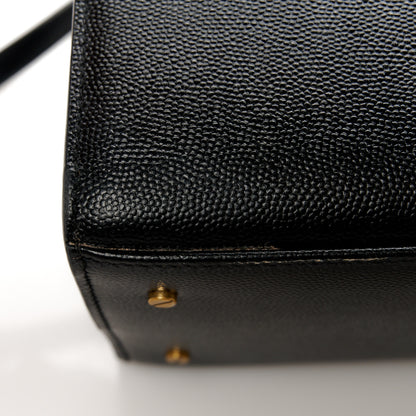 Saint Laurent Grain de Poudre Medium Classic Monogram Cassandra Top Handle Black Rouge Legion 12 of 12