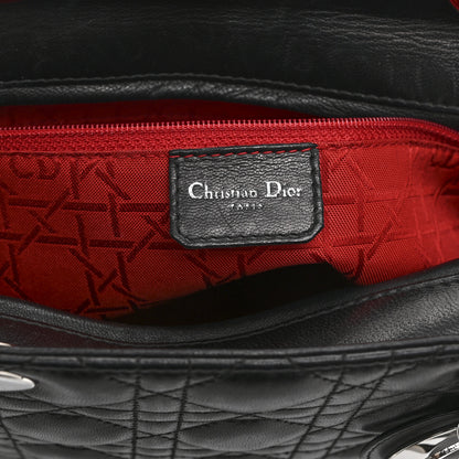 Christian Dior Lambskin Cannage Large Lady Dior Black 6 of 10
