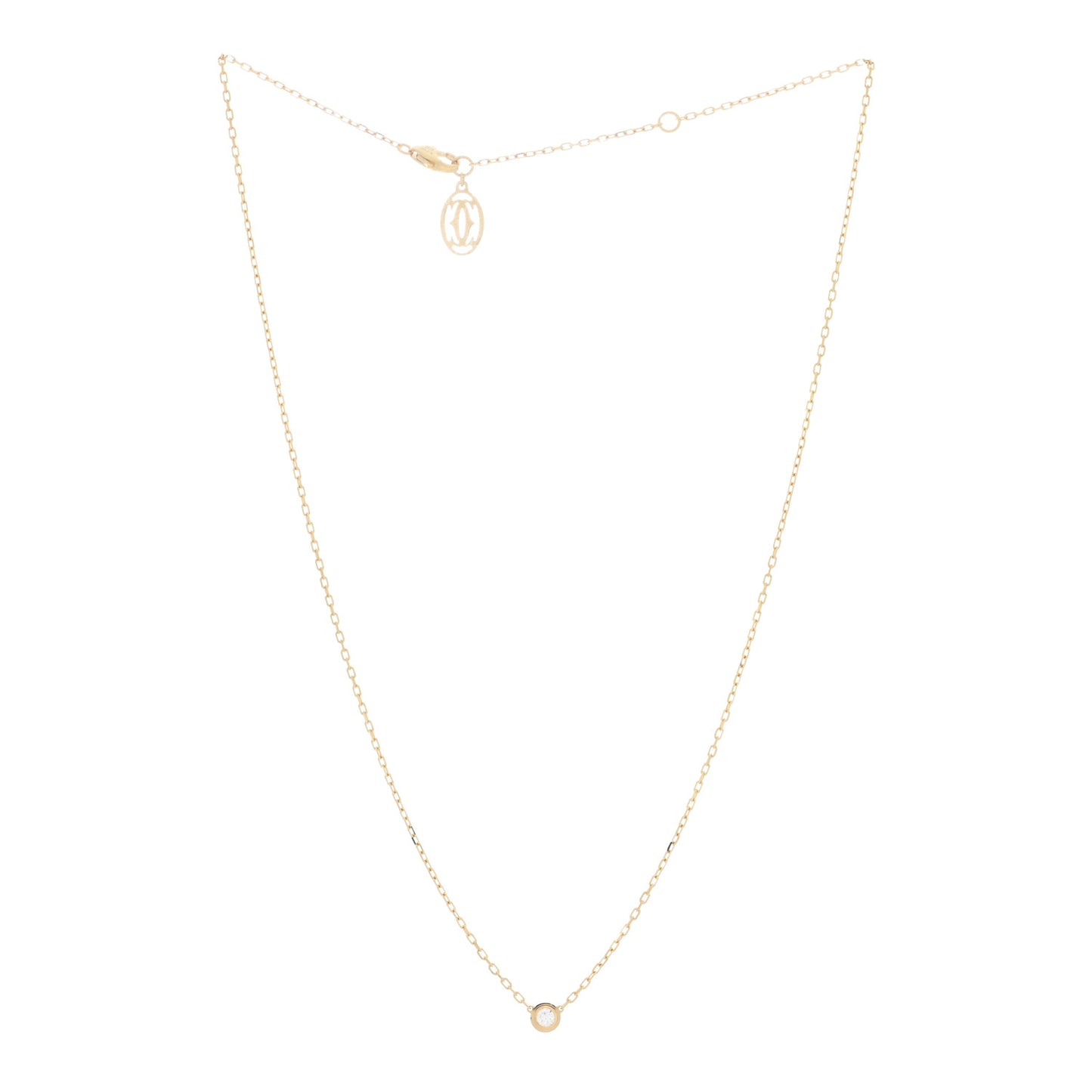 18K Yellow Gold Diamond SM D'Amour Pendant Necklace