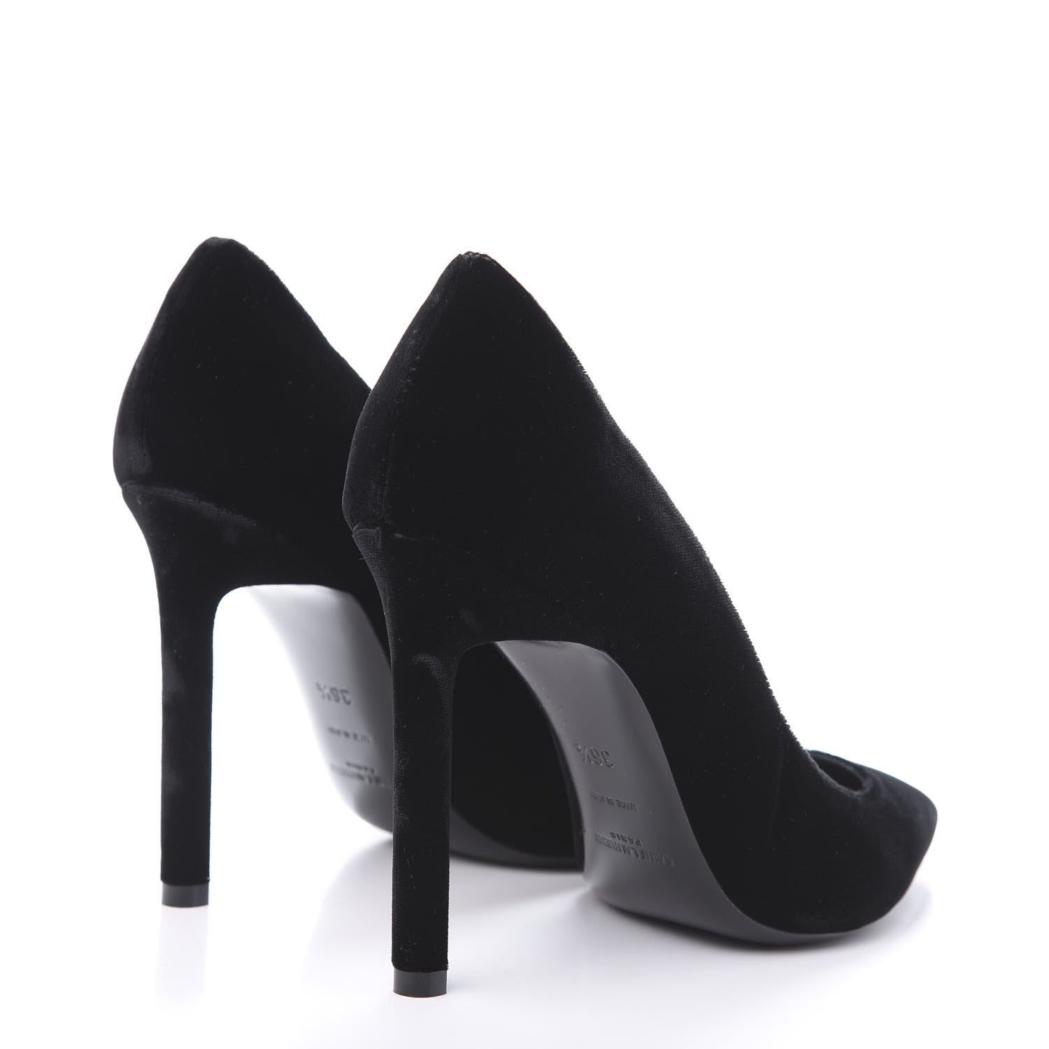 Saint Laurent Velvet Anja 105 Pumps 36.5 Black 4 of 11