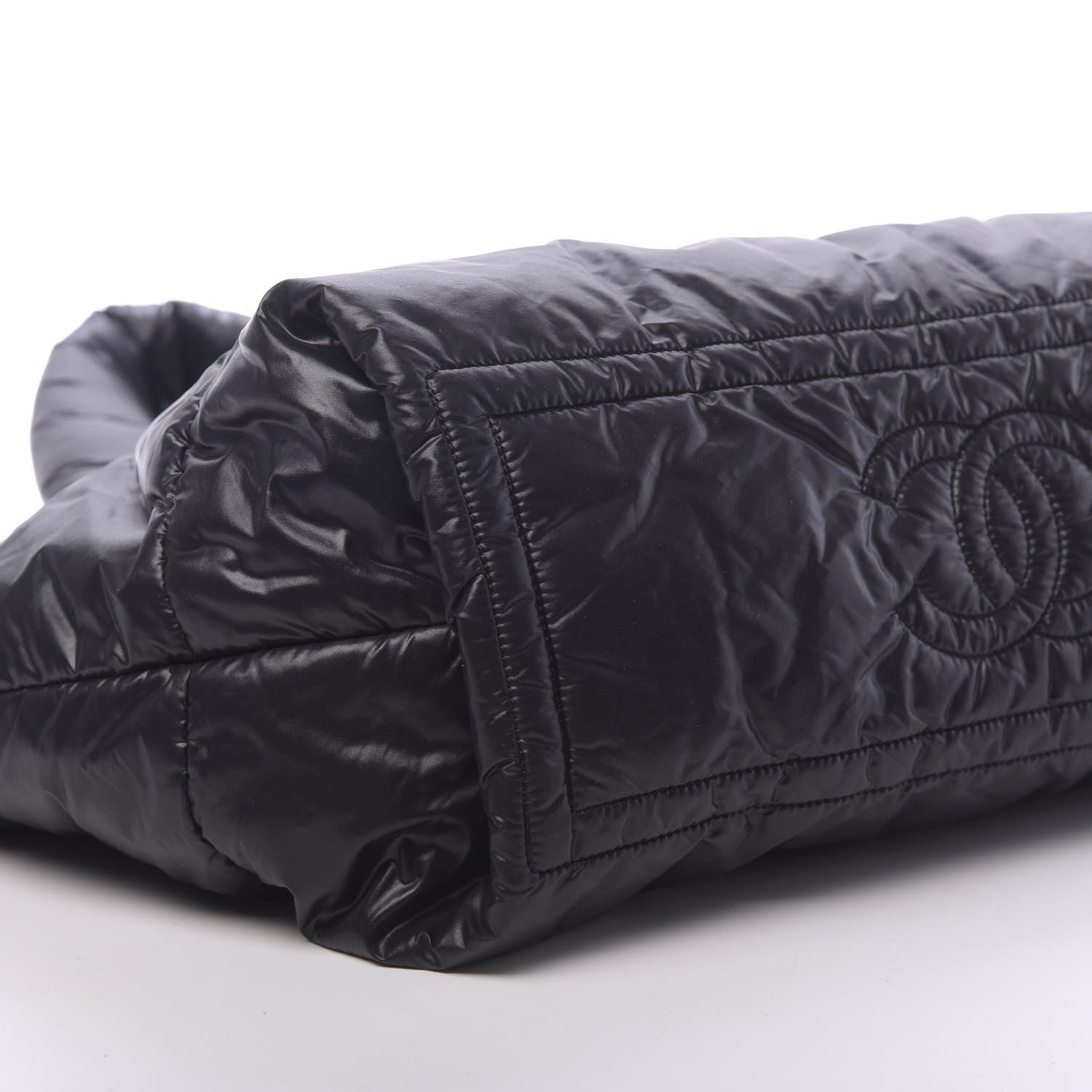 Chanel Nylon Quilted Medium Coco Cocoon Reversible Tote Black 14 of 19