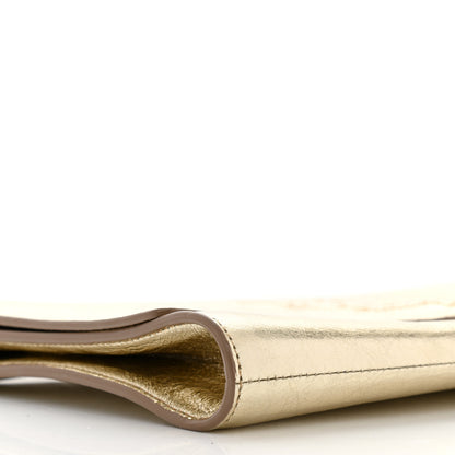 Saint Laurent Metallic Textured Calfskin Monogram Large Belle De Jour Clutch Gold 6 of 9