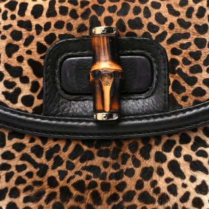 Gucci Pony Hair Jaguar Print New Bamboo Medium Top Handle Bag 9 of 14