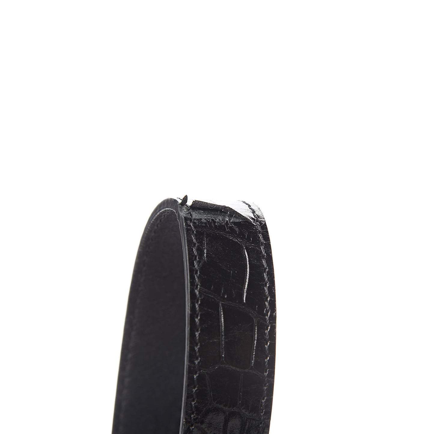 Calfskin Crocodile Embossed Mini Antigona Black