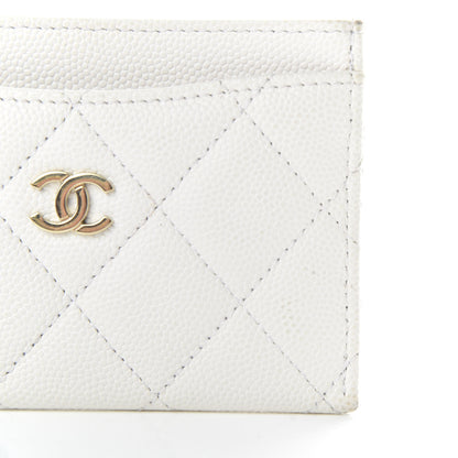 Chanel Caviar Quilted Card Holder White 10 of 11