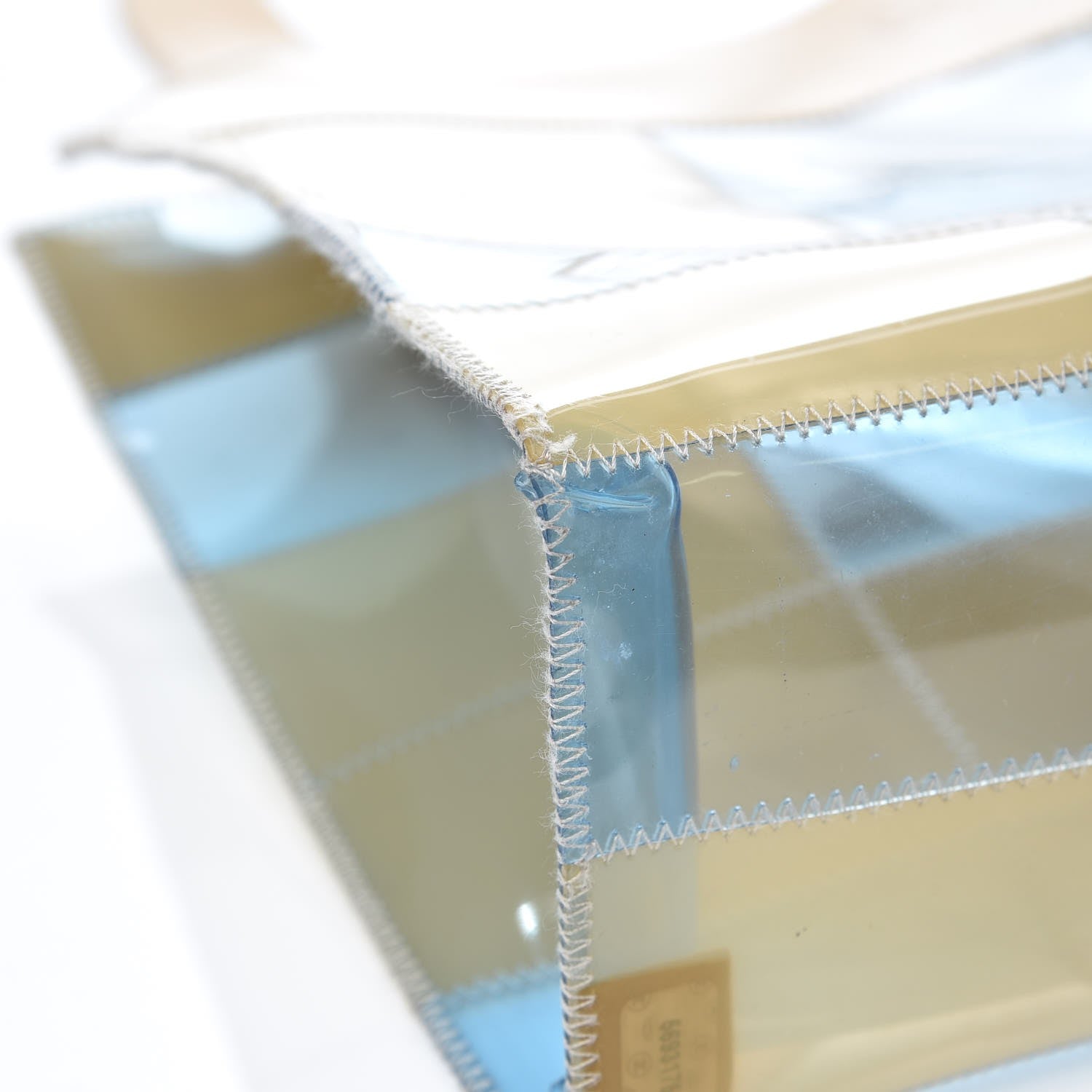 Chanel PVC Stitched Tote Beige Light Blue 9 of 10